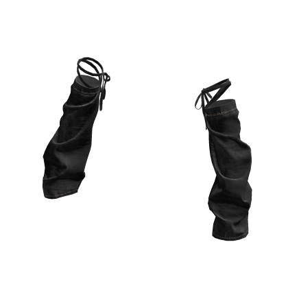 Black Y2K Denim Strap Arm Warmers🫐