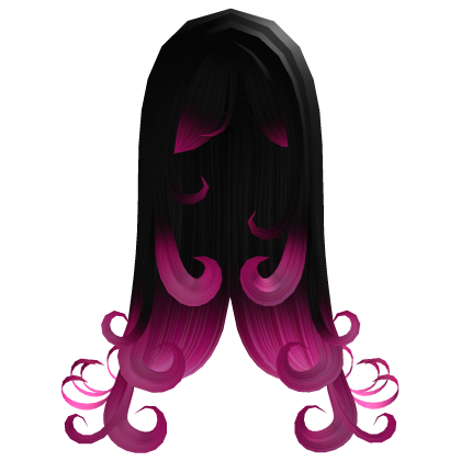 Diva Velvet Curls – Black & Hot Pink Roblox item