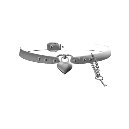 White Heart Lock Choker