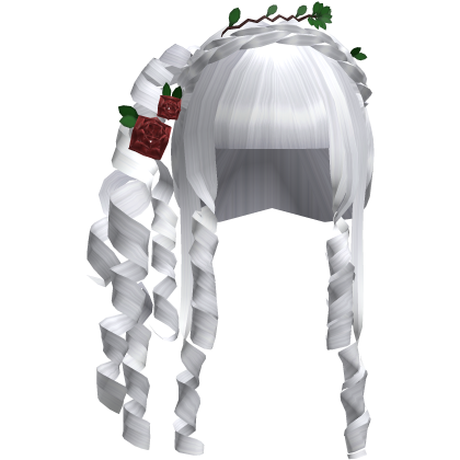 Pretty Ancient Rose Leaf Silver Hair Roblox item