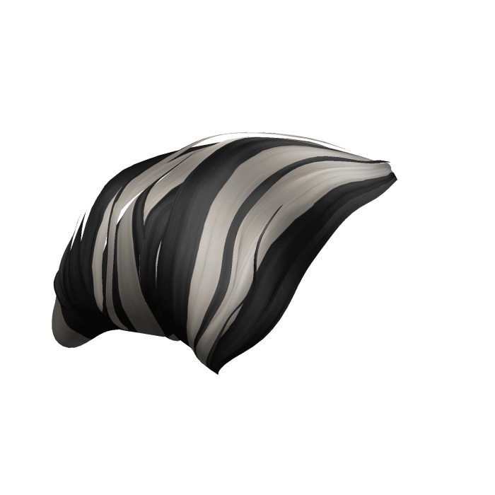 Black n Platinum Blonde Highlight Y2k Pouf