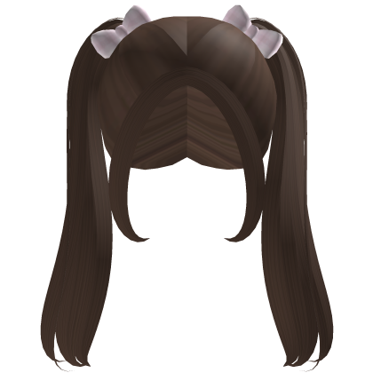 ୨♡cute brown hair with pink bows♡୧ thumbnail