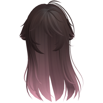 Brown & Pink Shy Moe Cat Girl Windy Whispy Hair