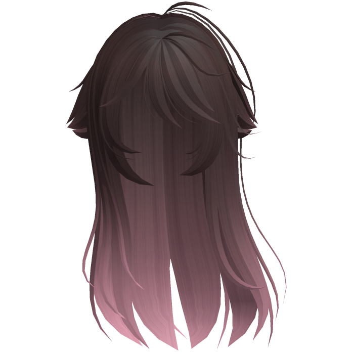 Brown & Pink Shy Moe Cat Girl Windy Whispy Hair