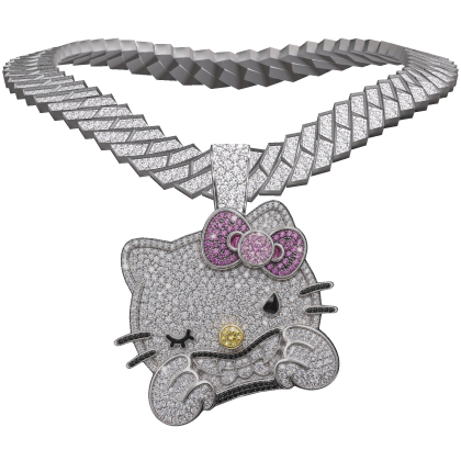 Kitty VVS Diamond Cuban Chain Silver