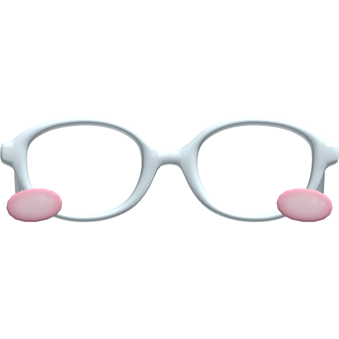  ♡ ꒰ blushing oversized blue kawaii glasses ꒱ ♡