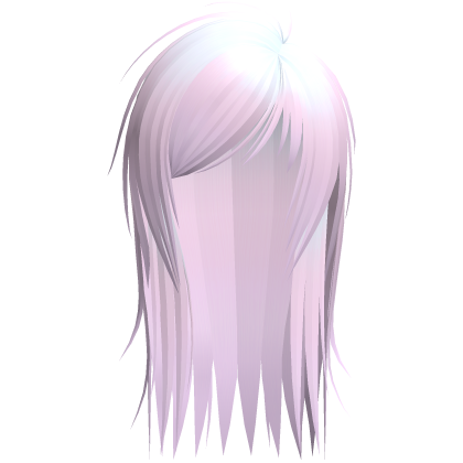 cute messy side part scene hair in pastel goth Roblox item