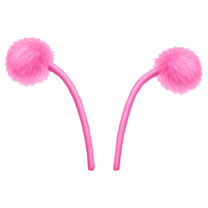 Whimsical Pink Fuzzy Antennae