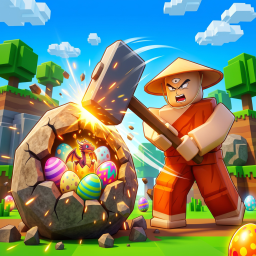 Hammer the rock for eggs