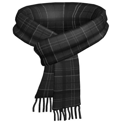 1.0 Plaid Scarf Black Winter Cozy Striped Knit y2k thumbnail
