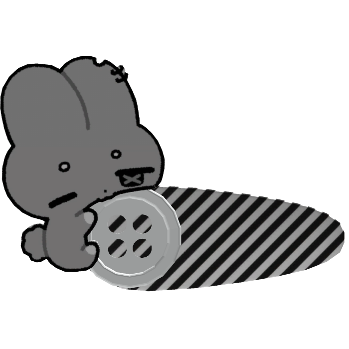 ⸝⸝ (,; ⩌ ;,) cute bunny button clip