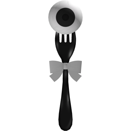 cute creepycore eyeball fork (black) 
