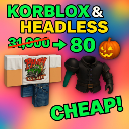 Headless y korblox barato (¡A LA VENTA!)