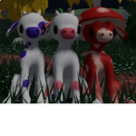 Strawberries and Lavender Cows Forever