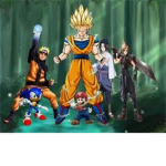 Sonic, Naruto, and Dbz anime group