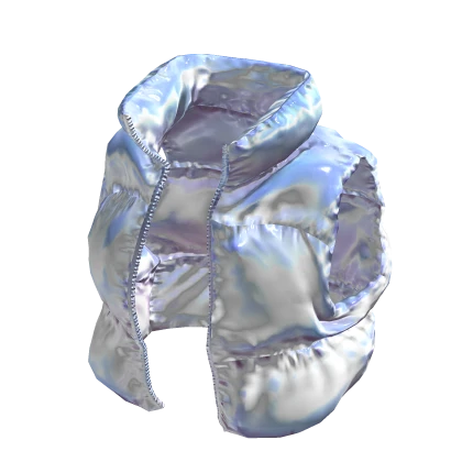 BB White Holographic Fitted Puffer Vest | Roblox Item