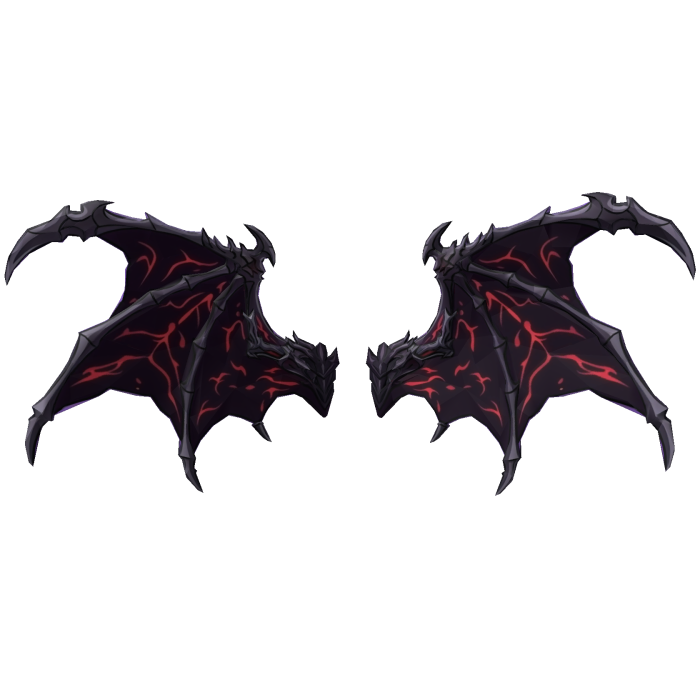 Cartoon Fiery Demon Wings