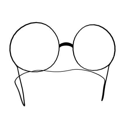 Black Round Bigger Specs Glasses (glowing in dark)