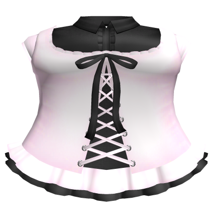 ♡꒰ gothic pink and black corset laced dress