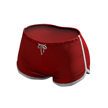 Athletic Dolphin Shorts Red Mini Sweat Gym Y2K
