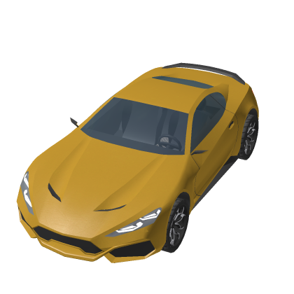 Golden Sports Car