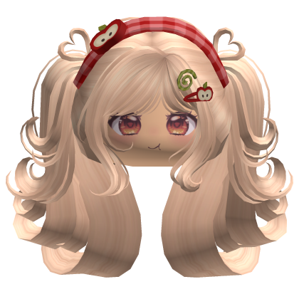 Igari Blonde Pigtails W/ Red Headband&Face