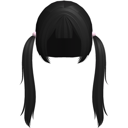 🧁adorable moe pigtails in black