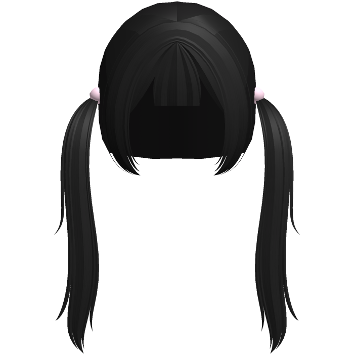 🧁adorable moe pigtails in black