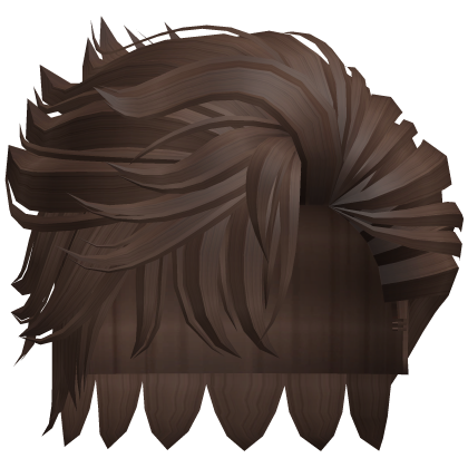 Messy Side Swept Emo Hair (Brown) Roblox item