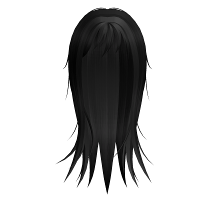 long emo punk rockstar hair black Roblox item
