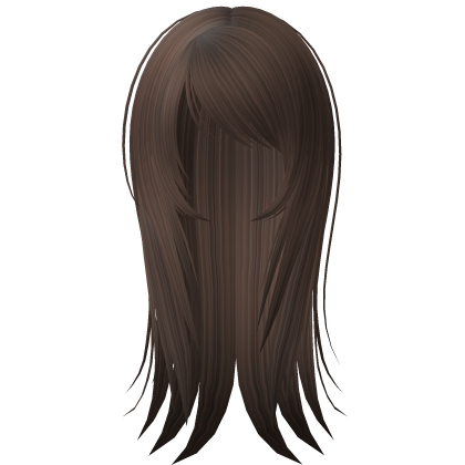 ☆ emo scene messy wispy long hair preppy brown