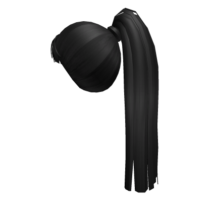 Sleek black ponytail Roblox item