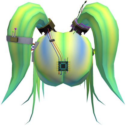 Cyber Alien Pigtails Hair Roblox item