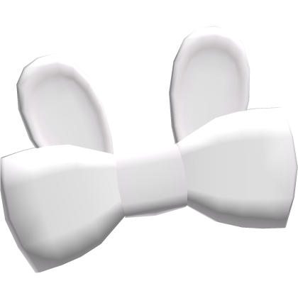 ♡ cute white bunny bow hair clip Roblox item
