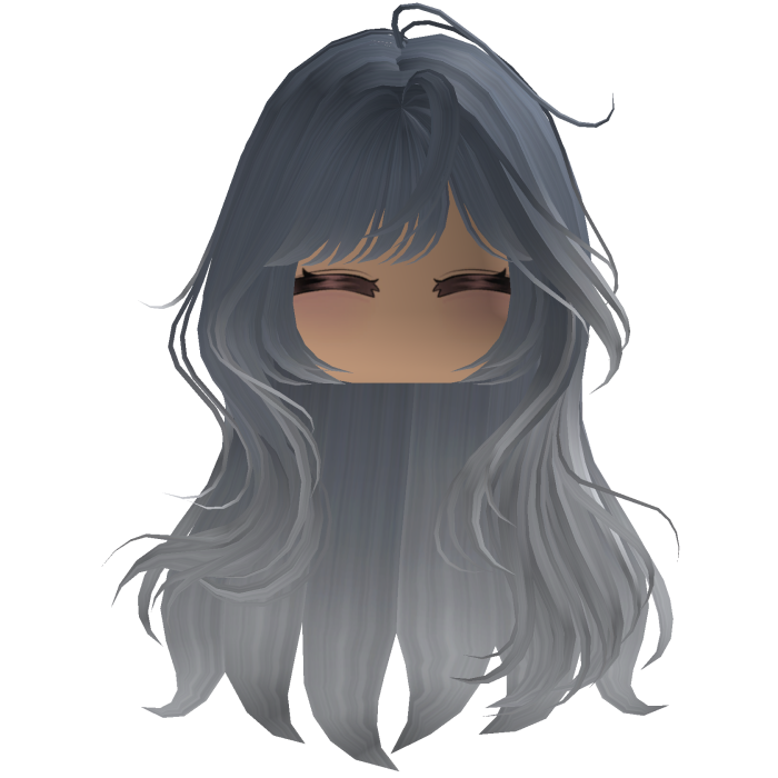 Cute emo y2k hair fluffy (gray)