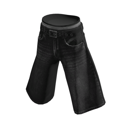 💗Y2K LOOSE BERMUDA SHORTS IN DENIM_BLACK