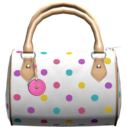 White Multicolor Confetti Button Bag Roblox item