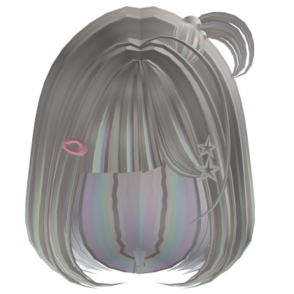 ♡ : Iridescent Bob Pigtails Hair W/ Bangs Clips Roblox item