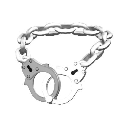 Metal Silver Police Handcuffs Necklace (3.0)