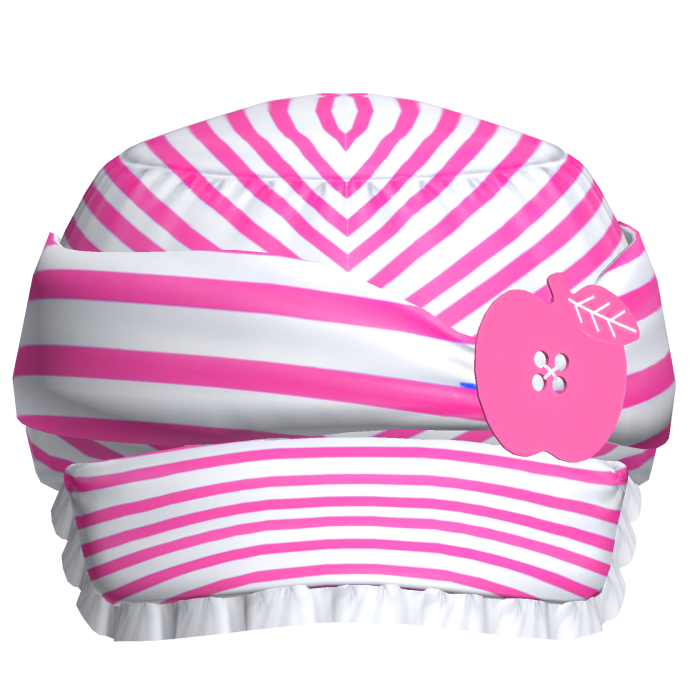 Cute 2000s Gyaru Apple Button In Pink White