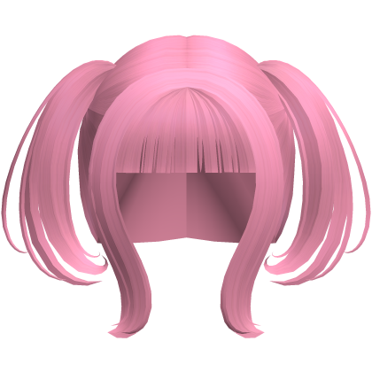 pink kawaii moe round anime pigtails