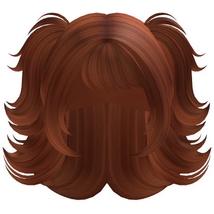 Roblox Item Cyber Star Kawaii Pigtails w/ Bangs (Ginger)