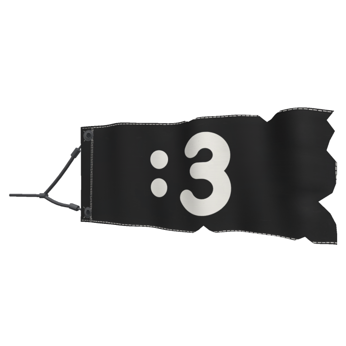 [Waist] :3 Tow Banner Black and White