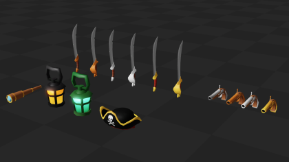 Low Poly Pirate Pack preview 3