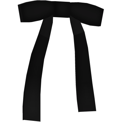 ꒰ ୨୧ ꒱ cute hair ribbon in black (front) Roblox item