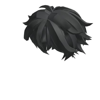 Messy Fluffy Anime Wolf Cut [Black] Roblox item