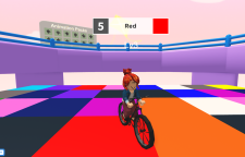 Kolorowy blok, ale na rowerze