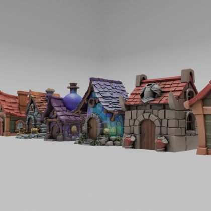 Fantasy Medieval House Pack - Village Buildings preview 1