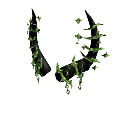 Pistachio Glow Gradient Spiked Horns