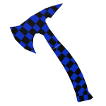 Basic Blue Checkered Tomahawk Axe